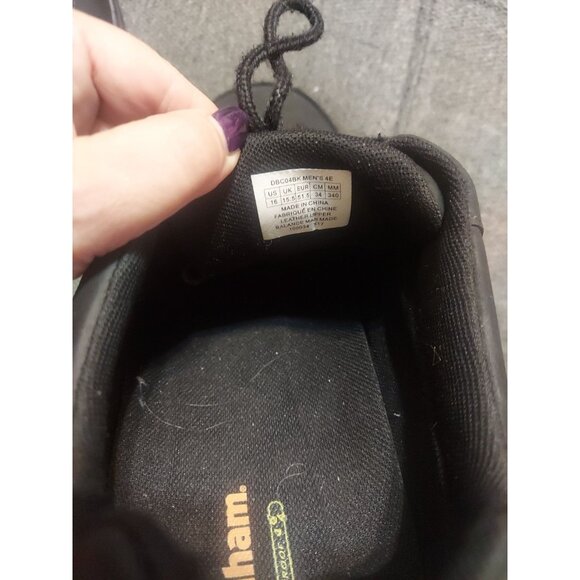 Dunham Men's Midland Non-slip Lace Up Oxford Work Sneakers Black Size 16 Leather - Picture 8 of 10